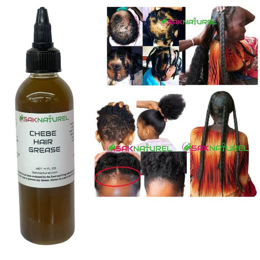 CHEBE HAIR GREASE Rosemary Fenugreek Hair Growth Oil - Long Hair - Thick Hair - Fast Hair Growth - Ayurverdic Hair Growth Oil - Rosemary Hair Oil - Hibiscus Hair Growth Oil - Indian Hair Growth Oil - Chebe Hair Growth Oil Organic - Herbal Haircare